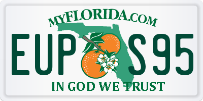 FL license plate EUPS95