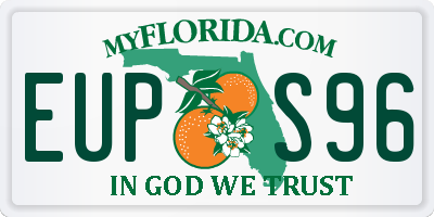 FL license plate EUPS96