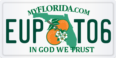 FL license plate EUPT06