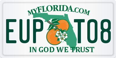 FL license plate EUPT08