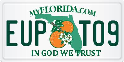 FL license plate EUPT09