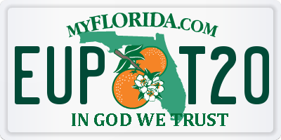 FL license plate EUPT20