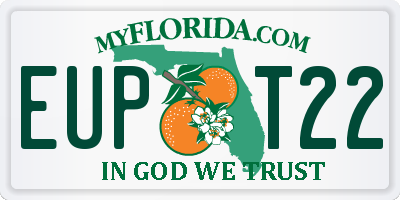 FL license plate EUPT22