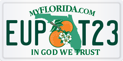 FL license plate EUPT23