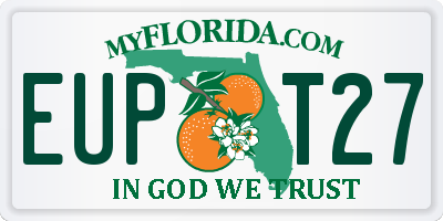 FL license plate EUPT27