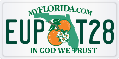 FL license plate EUPT28