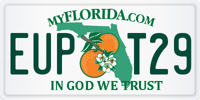 FL license plate EUPT29