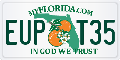 FL license plate EUPT35
