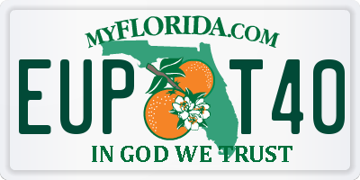 FL license plate EUPT40