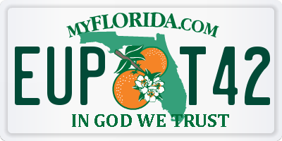 FL license plate EUPT42