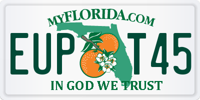 FL license plate EUPT45