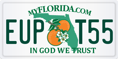 FL license plate EUPT55