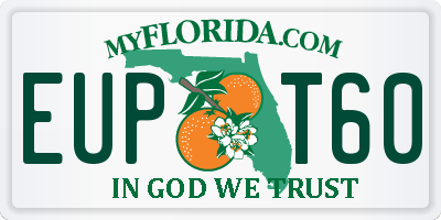 FL license plate EUPT60