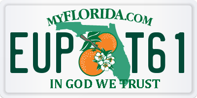 FL license plate EUPT61