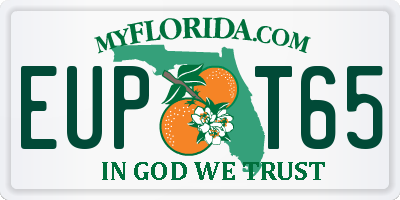 FL license plate EUPT65