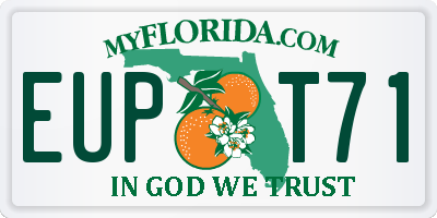 FL license plate EUPT71