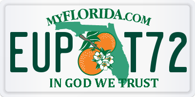 FL license plate EUPT72