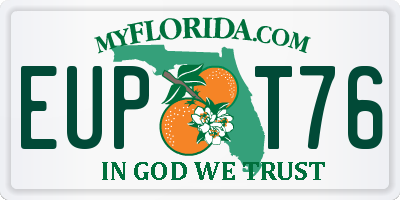 FL license plate EUPT76