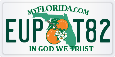 FL license plate EUPT82