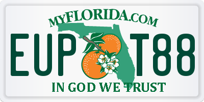 FL license plate EUPT88