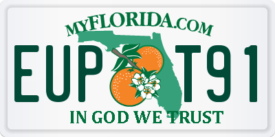 FL license plate EUPT91