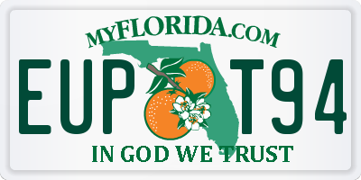 FL license plate EUPT94
