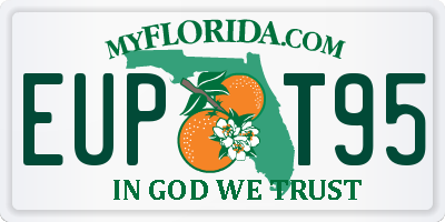 FL license plate EUPT95