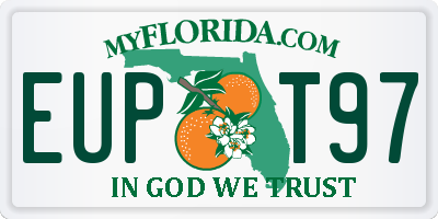 FL license plate EUPT97