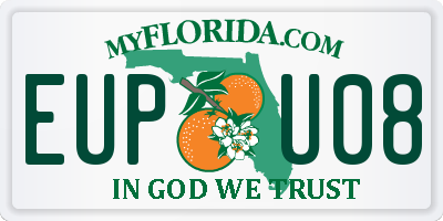 FL license plate EUPU08