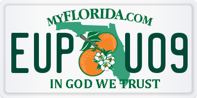 FL license plate EUPU09
