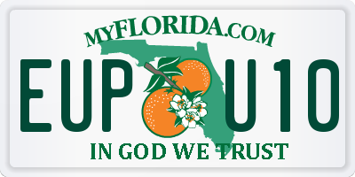 FL license plate EUPU10