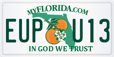 FL license plate EUPU13