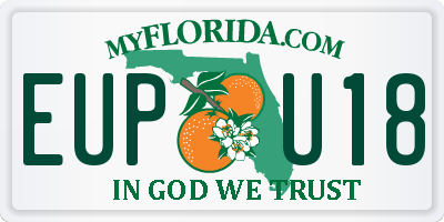 FL license plate EUPU18