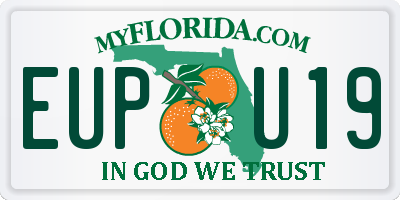 FL license plate EUPU19