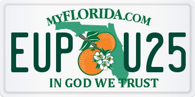 FL license plate EUPU25