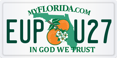 FL license plate EUPU27