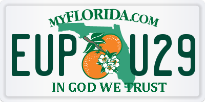 FL license plate EUPU29