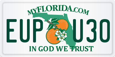 FL license plate EUPU30