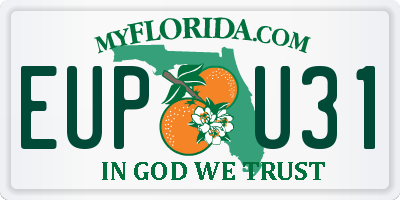 FL license plate EUPU31