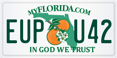 FL license plate EUPU42