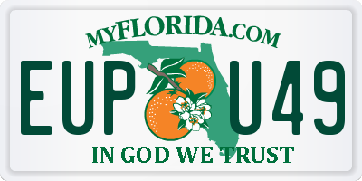 FL license plate EUPU49