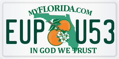 FL license plate EUPU53