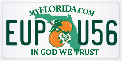 FL license plate EUPU56