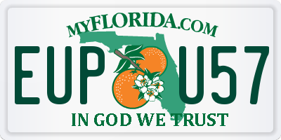 FL license plate EUPU57