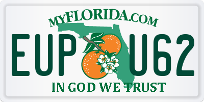FL license plate EUPU62