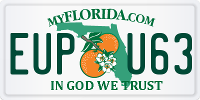 FL license plate EUPU63
