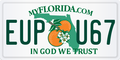 FL license plate EUPU67