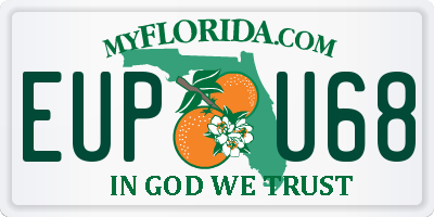 FL license plate EUPU68