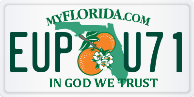 FL license plate EUPU71