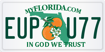 FL license plate EUPU77